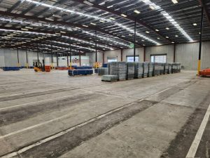 Damaged concrete floor before