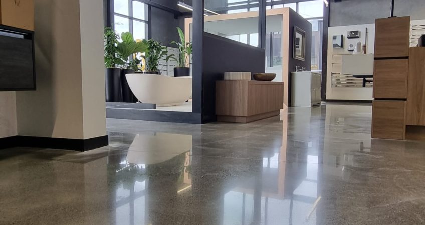 retail polished concrete floor