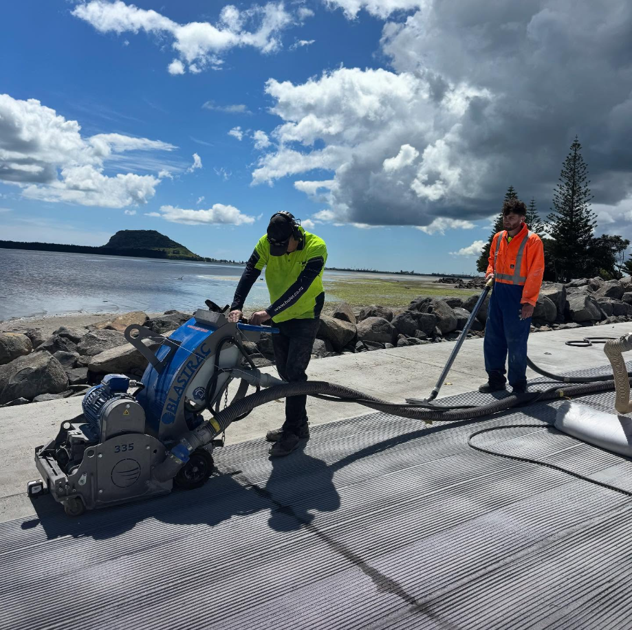 Tauranga Boat ramp resurfacing NZ Grinders concrete planer